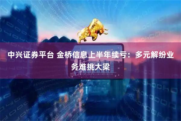中兴证券平台 金桥信息上半年续亏：多元解纷业务难挑大梁