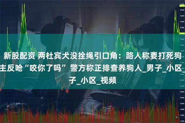 新股配资 两杜宾犬没拴绳引口角：路人称要打死狗，狗主反呛“咬你了吗” 警方称正排查养狗人_男子_小区_视频