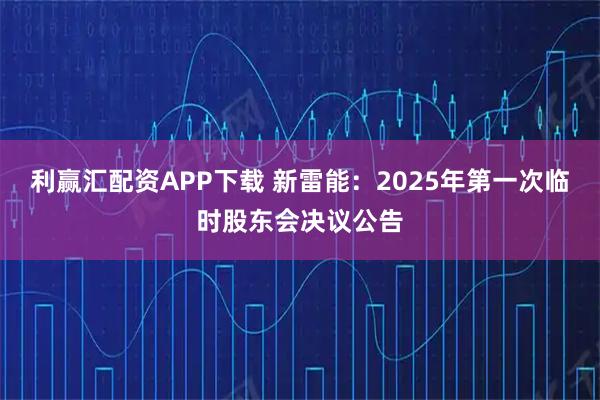 利赢汇配资APP下载 新雷能：2025年第一次临时股东会决议公告